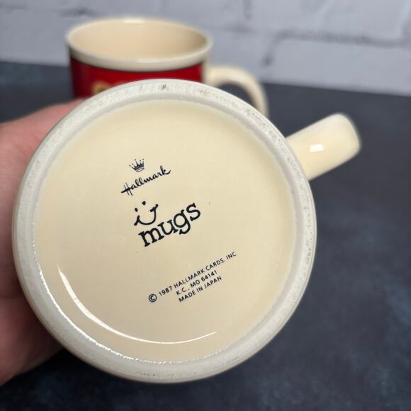 Vintage 1980's Hallmark "Mugs" Cute Teddy Bear Holiday Mugs, Set of 2 - Picture 6 of 6